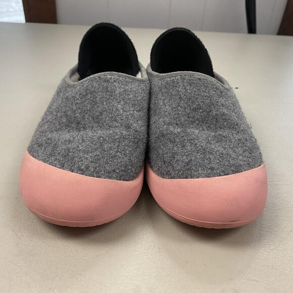Mahabis Curve Slippers Womens 8.5-9 / 40 Gray Pink Wool House Shoe Shearling - Picture 3 of 12